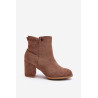 Rudi zomšiniai moteriški batai su aukštakulne Selela | Auliniai batai moterims | jai24.lt