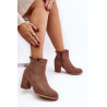 Rudi zomšiniai moteriški batai su aukštakulne Selela | Auliniai batai moterims | jai24.lt