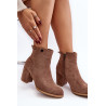 Rudi zomšiniai moteriški batai su aukštakulne Selela | Auliniai batai moterims | jai24.lt
