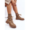 Moteriški suvarstomi kulkšnies batai su kojinėmis iš šviesiai smėlio spalvos Gentiana | Auliniai batai moterims | jai24.lt