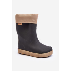 Vaikiški velniukai su vidiniu pamušalu Snow Wave Gokids 981 Black-Beige 199082