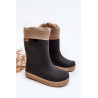 Vaikiški velniukai su vidiniu pamušalu Snow Wave Gokids 981 Black-Beige | Guminiai batai vaikams | jai24.lt