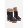 Vaikiški velniukai su vidiniu pamušalu Snow Wave Gokids 981 Black-Beige | Guminiai batai vaikams | jai24.lt