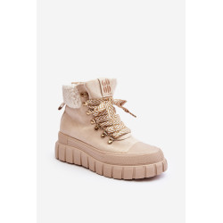 Batai su pamušalu ant storo pado juodo Ralotta 199086