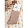 Moteriškos storos kojinės su Bear Beige | Kojinės moterims | jai24.lt