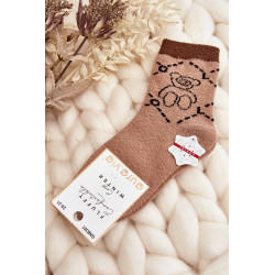 Jaunystės šiltos kojinės su Bear Brown 199105