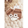 Jaunystės šiltos kojinės su Bear Brown | Kojinės moterims | jai24.lt