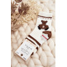 Jaunystės šiltos kojinės su Bear Brown | Kojinės moterims | jai24.lt