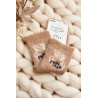 Vaikiškos pūkuotos kojinės su Bear Beige | Kojinės moterims | jai24.lt