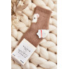 Vaikiškos pūkuotos kojinės su Bear Beige | Kojinės moterims | jai24.lt