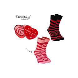 Kojinės COUPLE BOX 2 Pairs Box Heart Rainbow Socks 199127