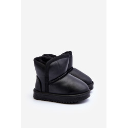 Vaikiški izoliuoti sniego batai su kailiu pamušalu juoda Benigna 199142