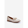 Moteriški odiniai mokasinai su Zazoo 2880 auksiniu ornamentu | Mokasinai moterims | jai24.lt