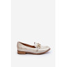 Moteriški odiniai mokasinai su Zazoo 2880 auksiniu ornamentu | Mokasinai moterims | jai24.lt