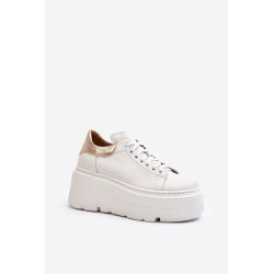 „Zazoo 10165“ moteriški sportiniai batai ant „chunky Platform“ smėlio spalvos 199175