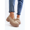 Zazoo 20164 Moteriški batai, pagaminti iš natūralios odos smėlio spalvos | Mokasinai moterims | jai24.lt