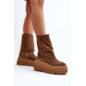 Zazoo 3410 zomšiniai moteriški batai ant „Chunky Platform Camel“. | Auliniai batai moterims | jai24.lt