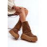 Zazoo 3410 zomšiniai moteriški batai ant „Chunky Platform Camel“. | Auliniai batai moterims | jai24.lt