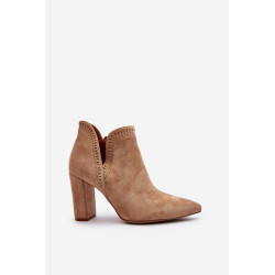 Moteriški kulkšnies batai su iškirptais smėlio spalvos Kerestia 199199