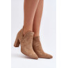 Moteriški kulkšnies batai su iškirptais smėlio spalvos Kerestia | Auliniai batai moterims | jai24.lt