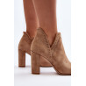 Moteriški kulkšnies batai su iškirptais smėlio spalvos Kerestia | Auliniai batai moterims | jai24.lt