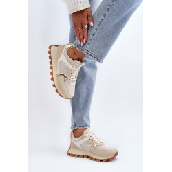 Moteriški smėlinės-žalios spalvos sportiniai sportbačiai Ralita 199202