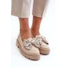 Moteriški odiniai mokasinai su lankeliu Laura Messi 2787 Beige | Mokasinai moterims | jai24.lt