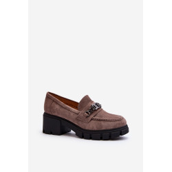 Juodi loaferiai ant storos kulno Eriella 199212