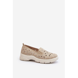 Smėlio spalvos moteriški iškirpti batai Emilei 199217