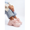 Moteriški sportbačiai ant storo pado rožinės spalvos Windamella | Kedai | jai24.lt