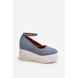 Moteriškos pilkos spalvos pleištinės Espadrilles Malla 199225