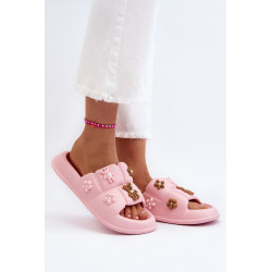 Moteriškos putplasčio šlepetės su dekoracijomis Fuchsia Cambrina 199231