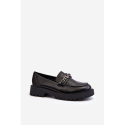 Moteriškos lakinės odos batai su plokščiakulne smėlio spalvos Ezoma 199238