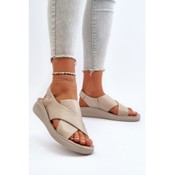 Odiniai pleištiniai sandalai Black Morgan 199269