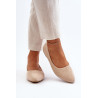 Smėlio spalvos moteriškos zomšos „Ballerina Flats Kommia“. | Balerinos bateliai | jai24.lt