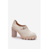 Moteriškos aukštakulnės pompos Šviesiai smėlio spalvos Tauina | Pavasariniai batai | jai24.lt