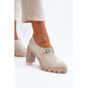 Moteriškos aukštakulnės pompos Šviesiai smėlio spalvos Tauina | Pavasariniai batai | jai24.lt