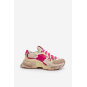 Madingi moteriški sportiniai batai su raišteliu smėlio spalvos ir rožinės spalvos „Chillout“! | Kedai | jai24.lt