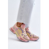 Madingi moteriški sportiniai batai su raišteliu smėlio spalvos ir rožinės spalvos „Chillout“! | Kedai | jai24.lt