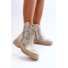 Zazoo 3470 moteriški plokščiakulniai zomšiniai smėlio spalvos batai | Auliniai batai moterims | jai24.lt