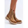 Zazoo 3470 moteriški plokščiakulniai zomšiniai smėlio spalvos batai | Auliniai batai moterims | jai24.lt