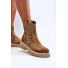 Zazoo 3470 moteriški plokščiakulniai zomšiniai smėlio spalvos batai | Auliniai batai moterims | jai24.lt