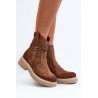 Zazoo 3470 moteriški plokščiakulniai zomšiniai smėlio spalvos batai | Auliniai batai moterims | jai24.lt