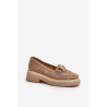 Zazoo 3429 zomšiniai moteriški mokasinai su dekoracija rudi | Mokasinai moterims | jai24.lt