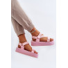 Moteriški basutės su platforma Big Star NN274A529 rožinės spalvos | Sandalai moterims | jai24.lt