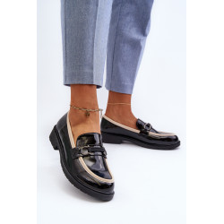 Moteriški lakinės odos batai Mokasinai S.Barski HY336A Juoda 199336