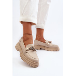 Moteriški odiniai mokasinai su ornamentu Laura Messi 2780 Beige 199339