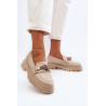 Moteriški odiniai mokasinai su ornamentu Laura Messi 2780 Beige | Mokasinai moterims | jai24.lt
