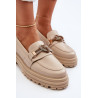 Moteriški odiniai mokasinai su ornamentu Laura Messi 2780 Beige | Mokasinai moterims | jai24.lt