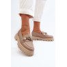 Moteriški odiniai mokasinai su ornamentu Laura Messi 2780 Beige | Mokasinai moterims | jai24.lt